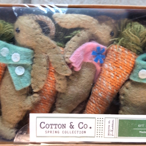 🏠 NWOT 6 ft Bunny & Carrots Garland 🐇🥕 - Picture 6 of 7